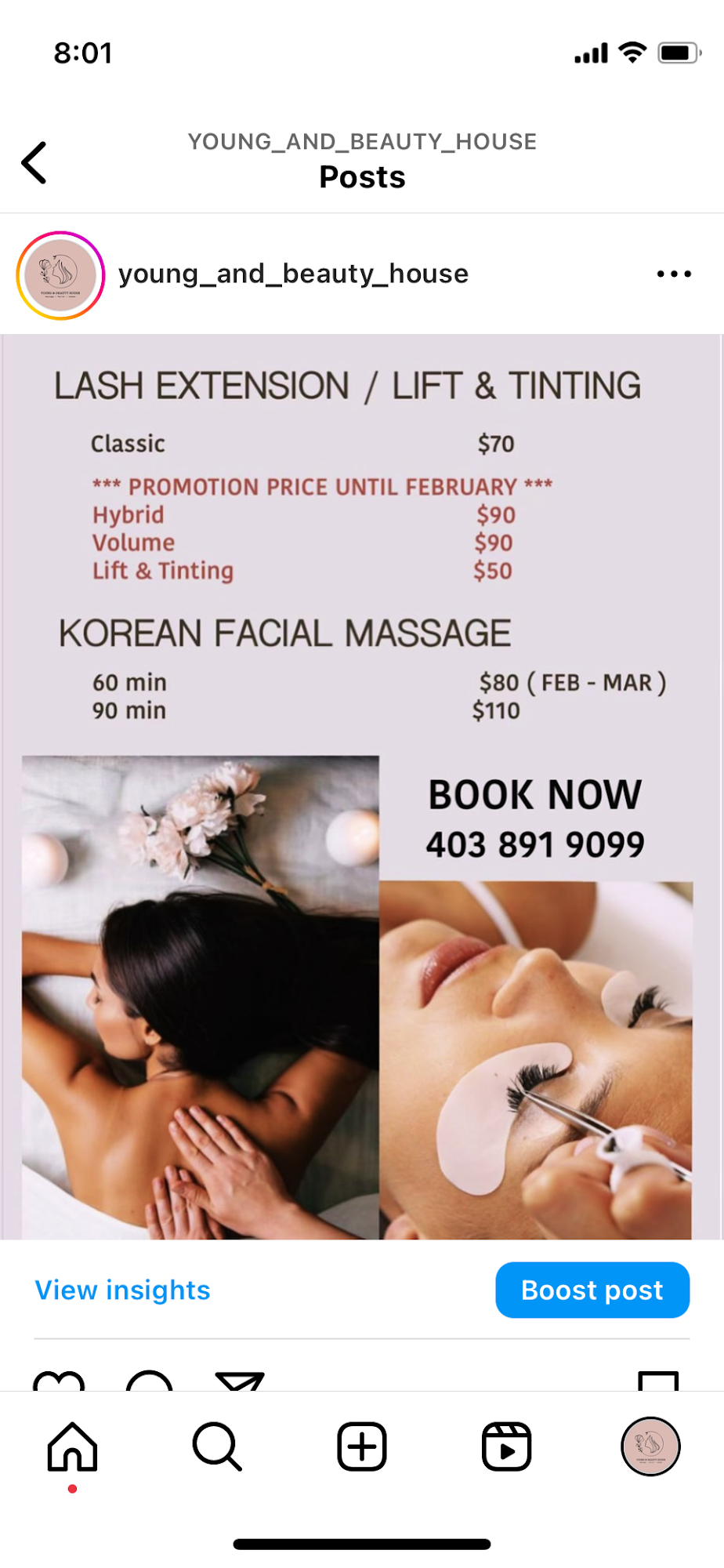 Young & Beauty House Spa & Massage / Eyelash Extension / Skin Care Clinic / Scalp-Micro Pigmentation