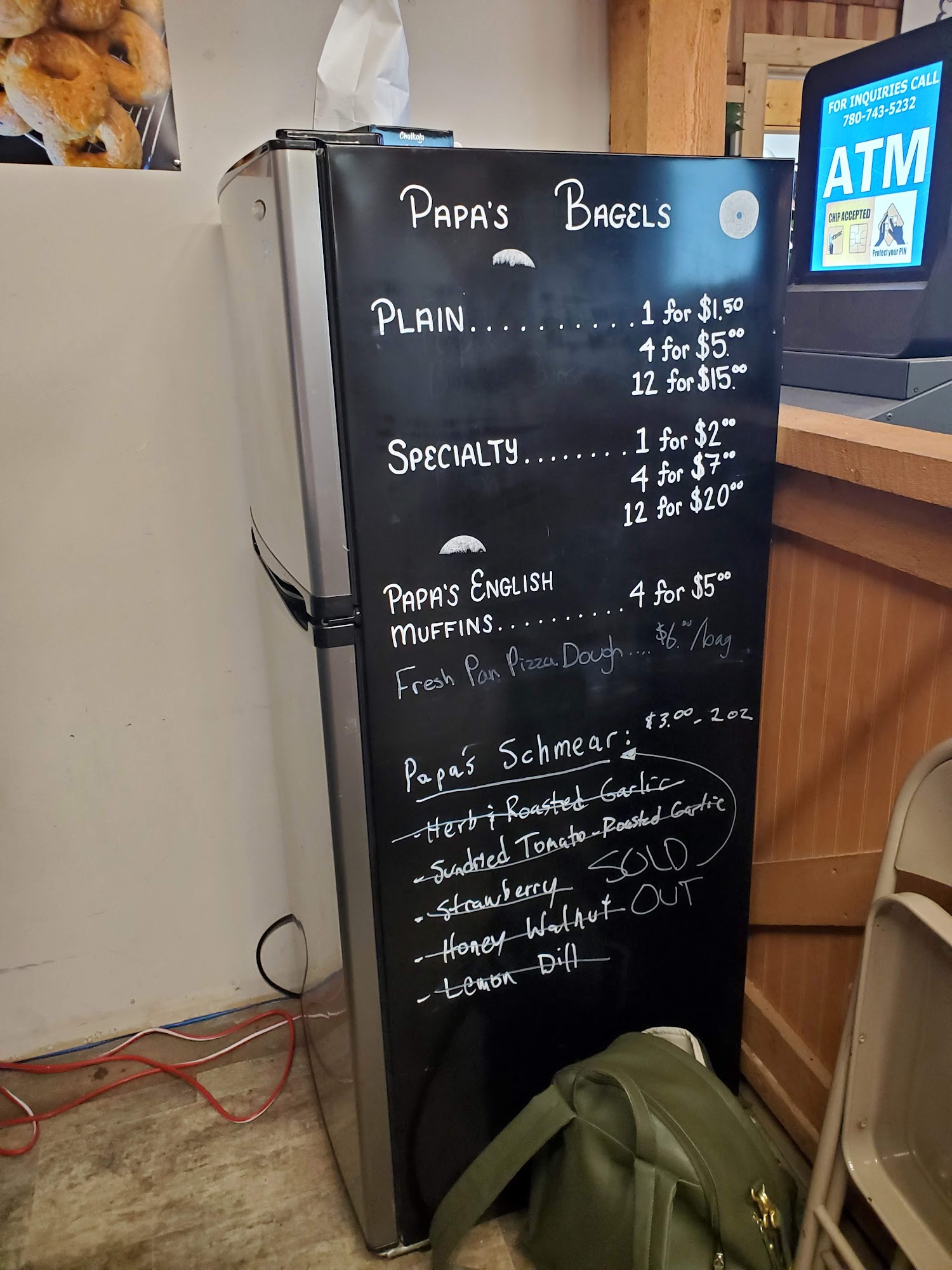 Papas Bagels N' Stuff Menu