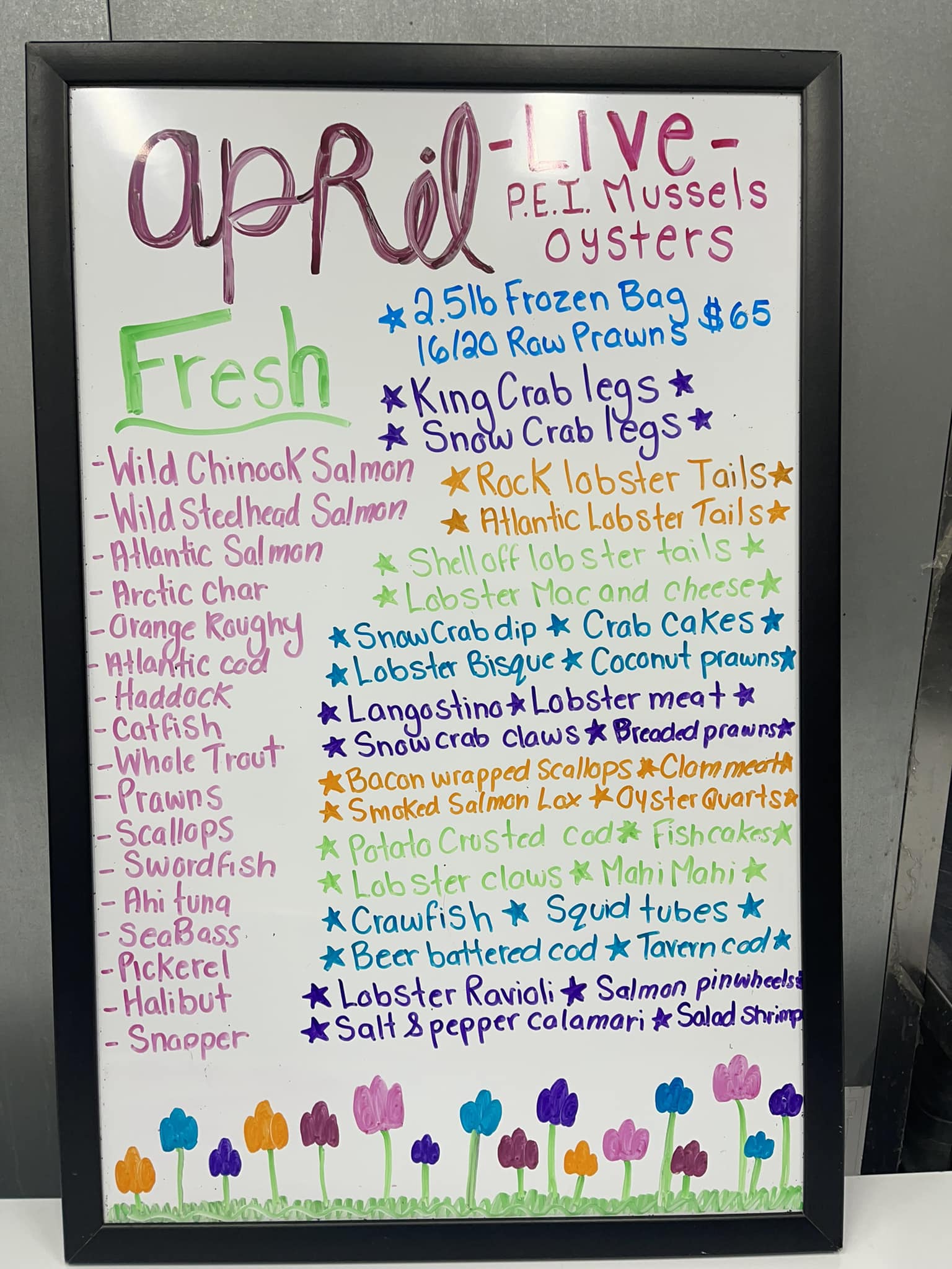 Fisherman's Pride Seafood & Deli Ltd Menu