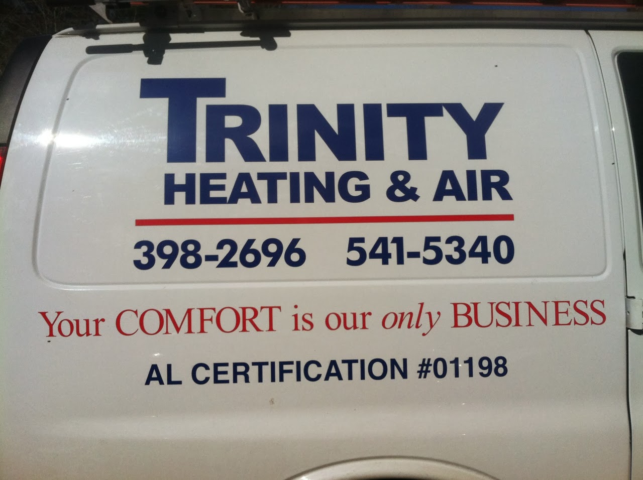 Trinity Heating & Air Conditioning Co Inc 147 Townsend Creek Rd, Eclectic Alabama 36024