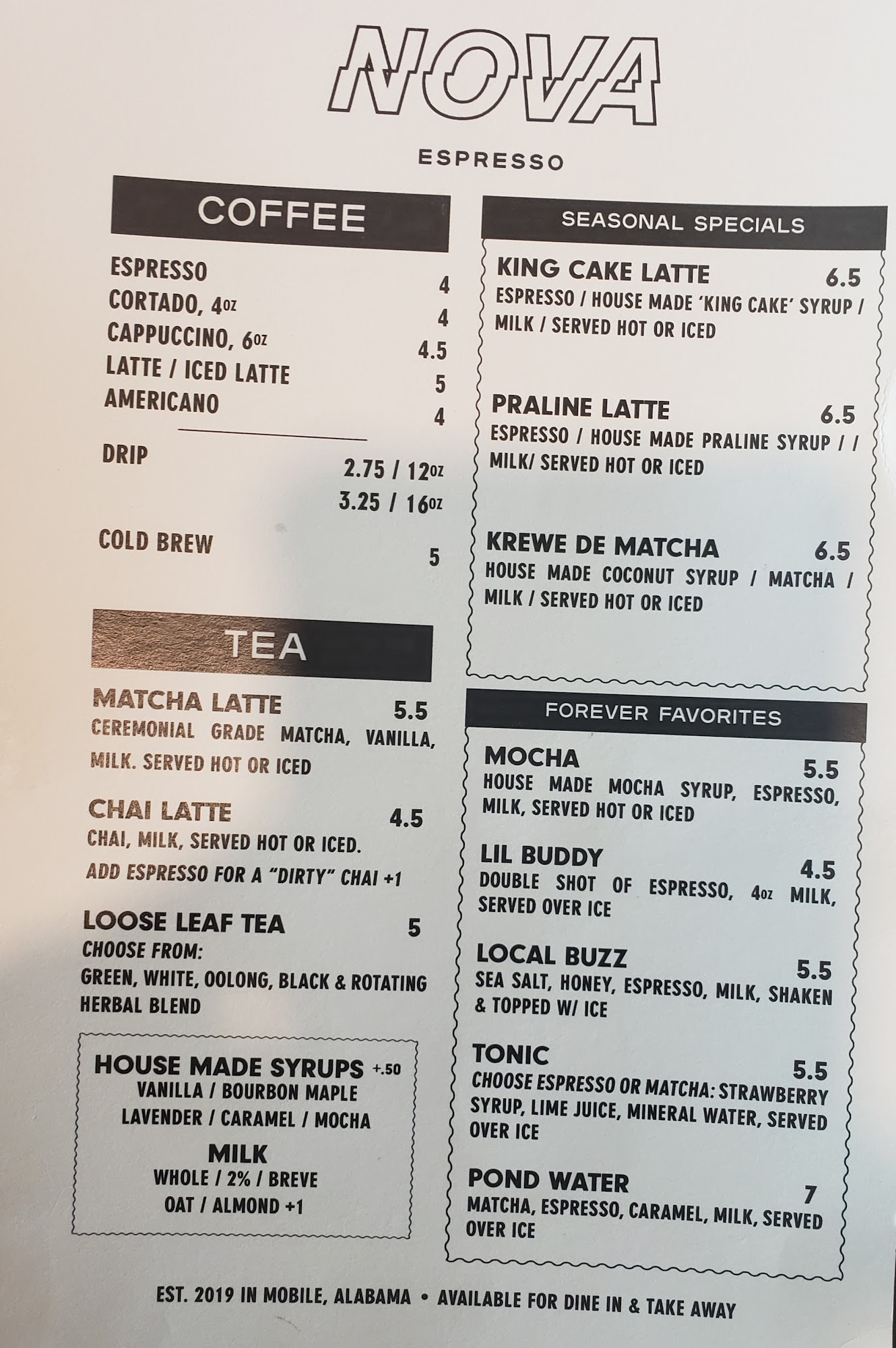 The Barn at The Hope Farm Menu