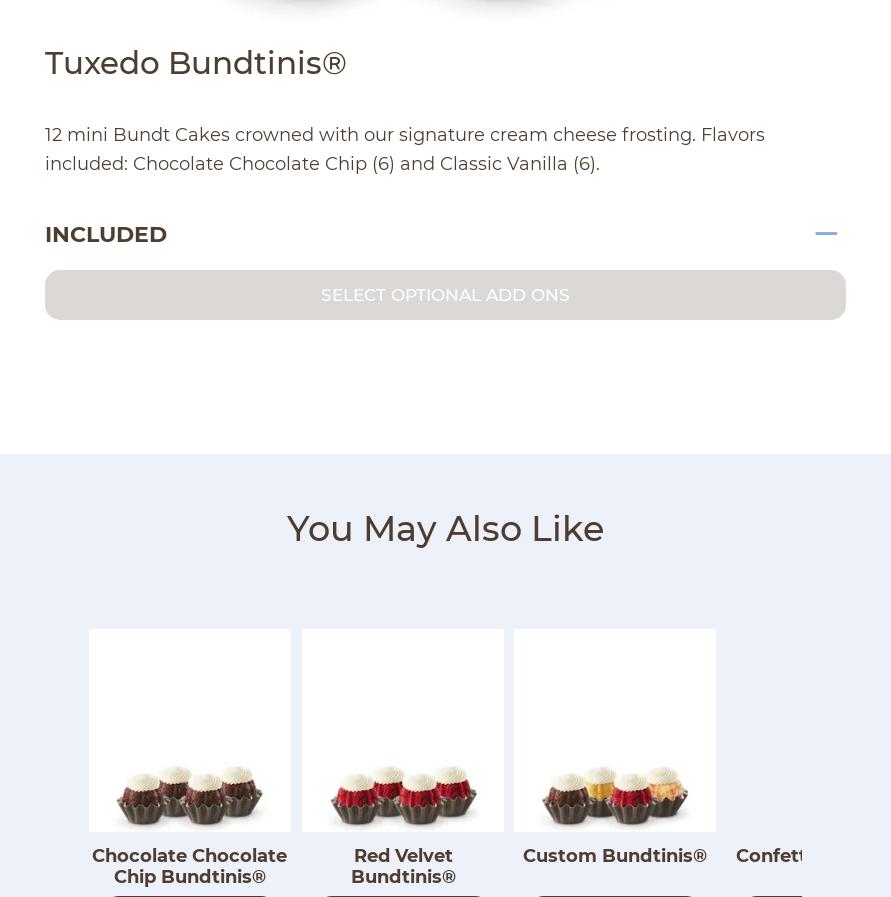 Nothing Bundt Cakes Menu