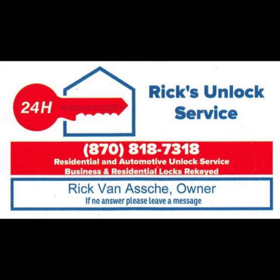Rick's Unlock Service 2405 Ouachita Rd 372, Camden Arkansas 71701