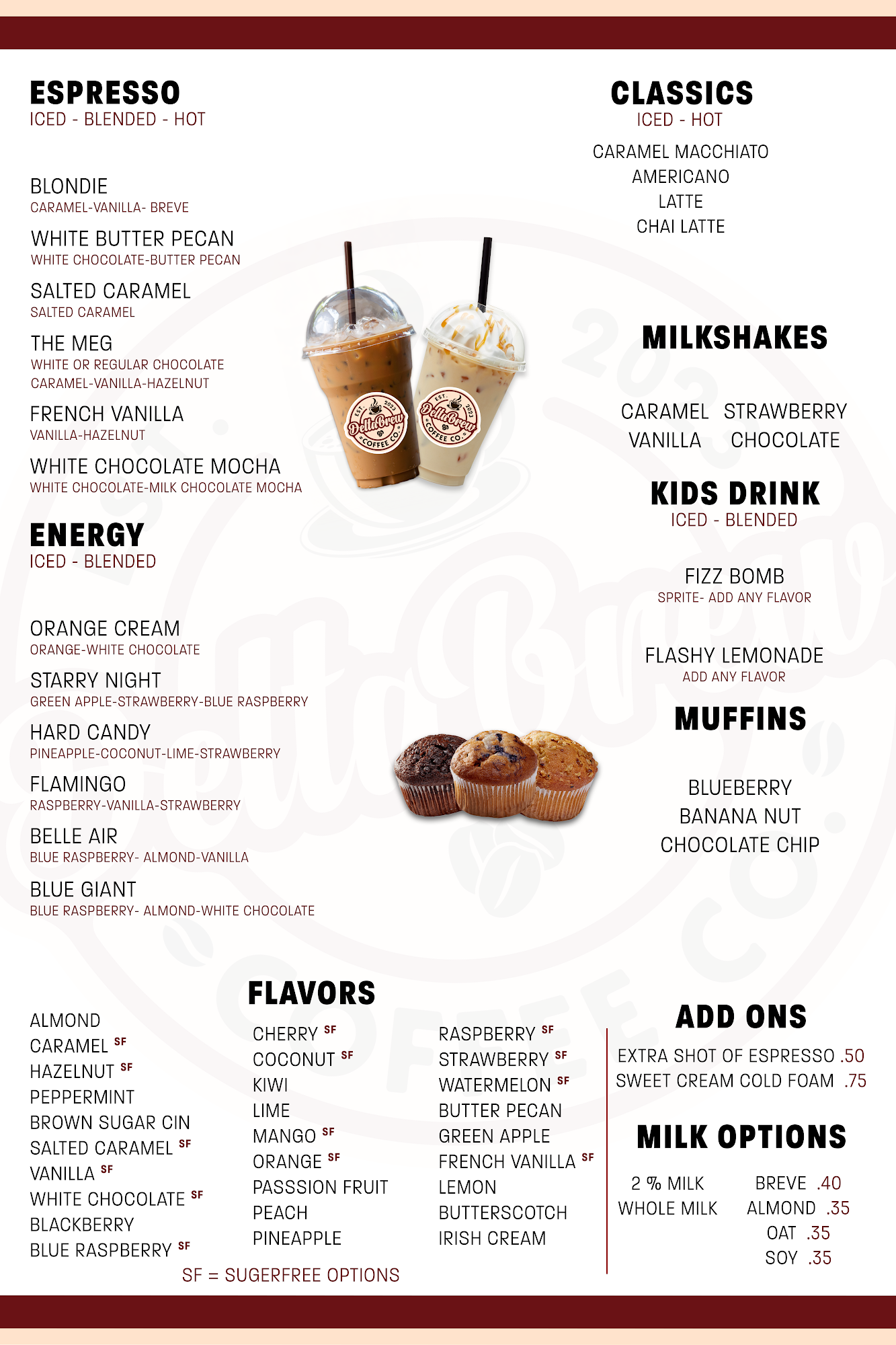 Delta Brew Coffee Co Menu
