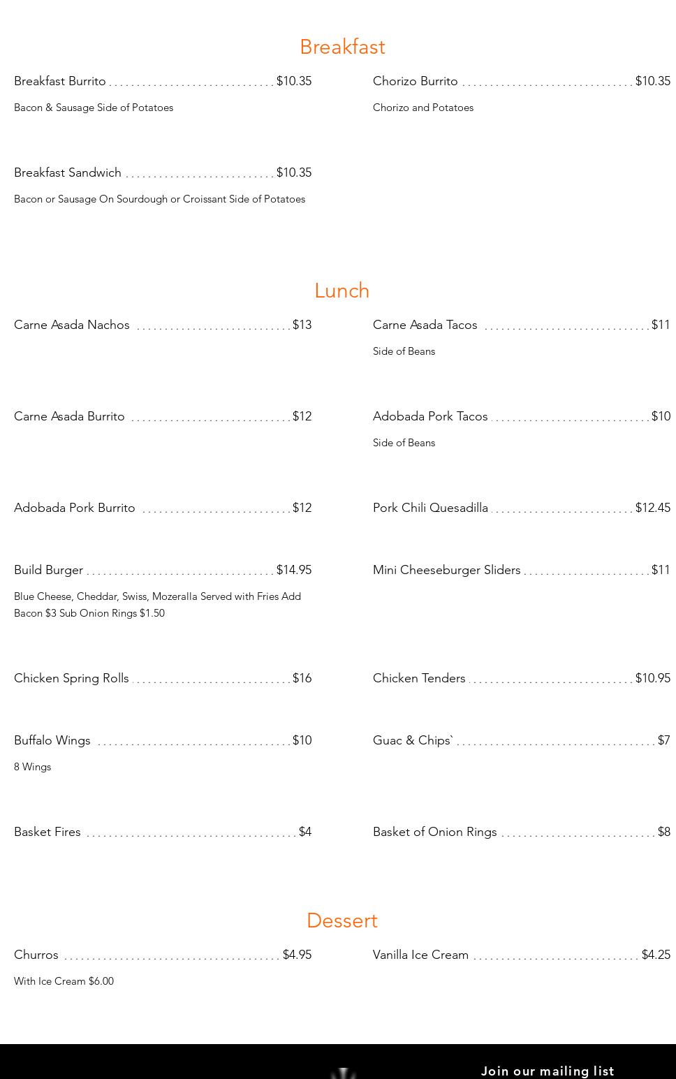 Lalo's Menu