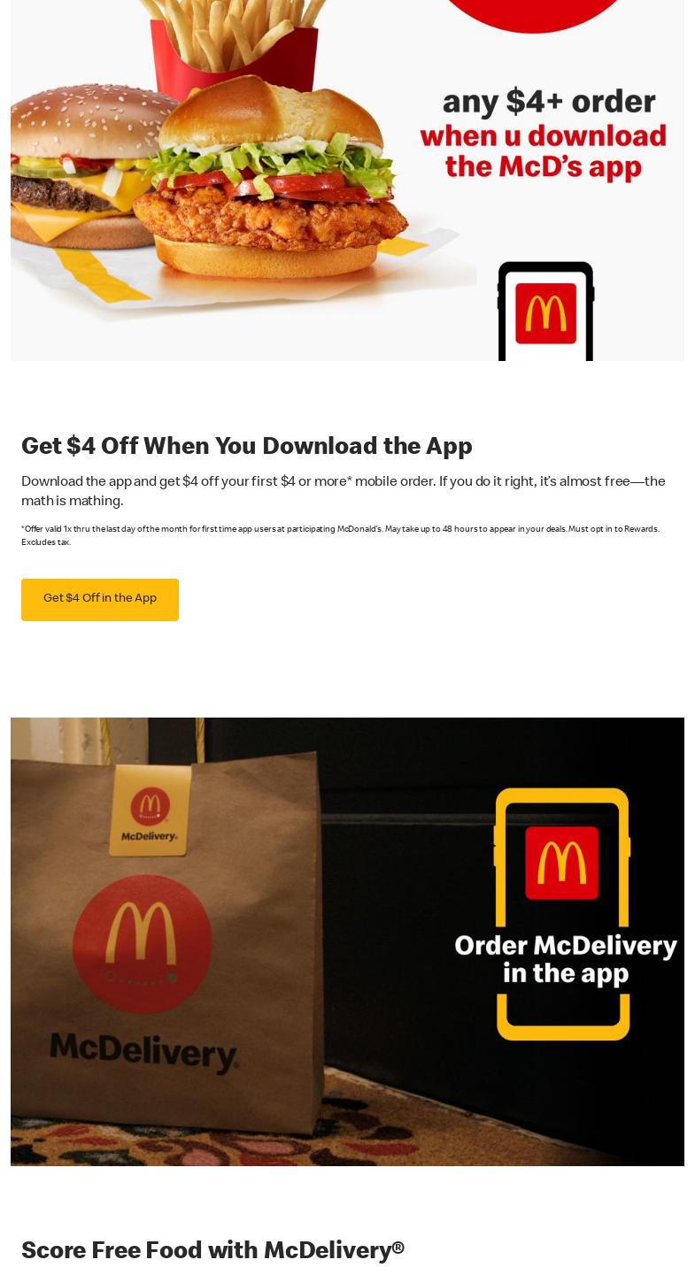 McDonald's Menu
