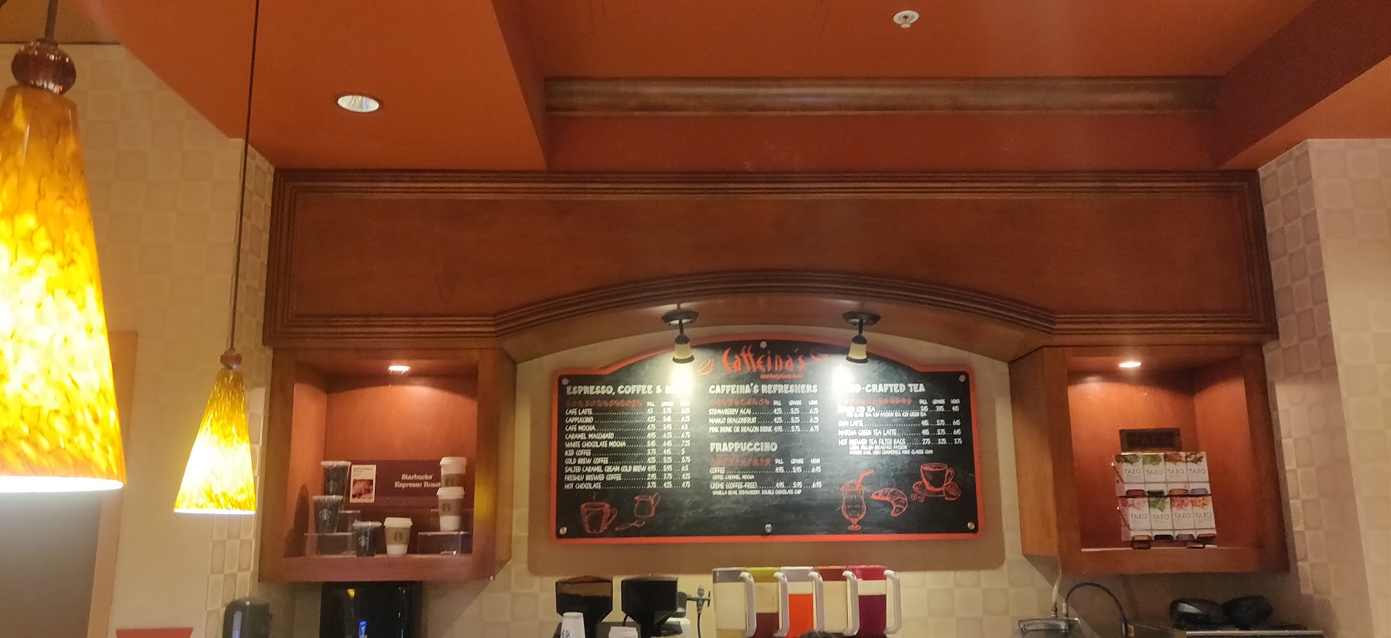 Caffeina's Marketplace Café Menu