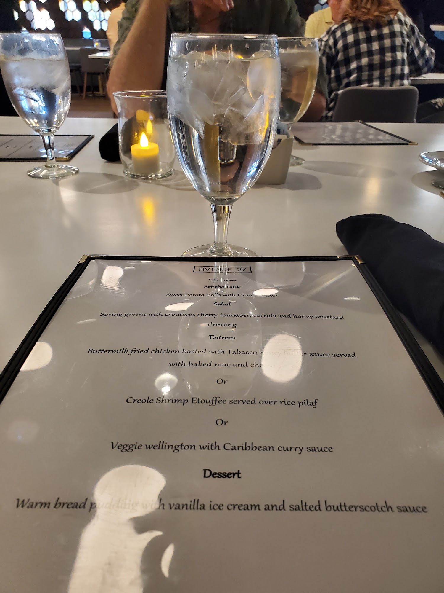 Avenue 27th Thoughtful Cuisine Menu