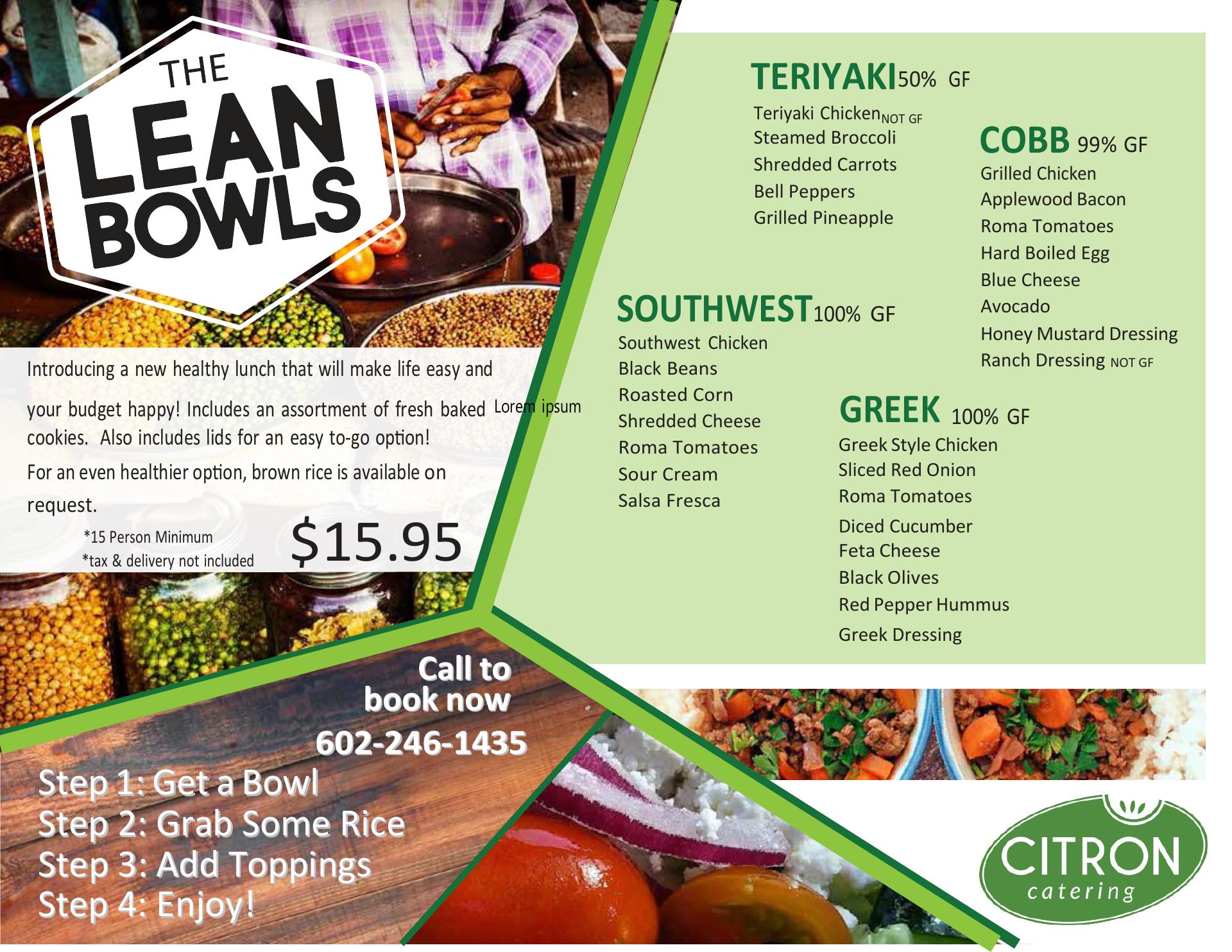Citron Catering Menu