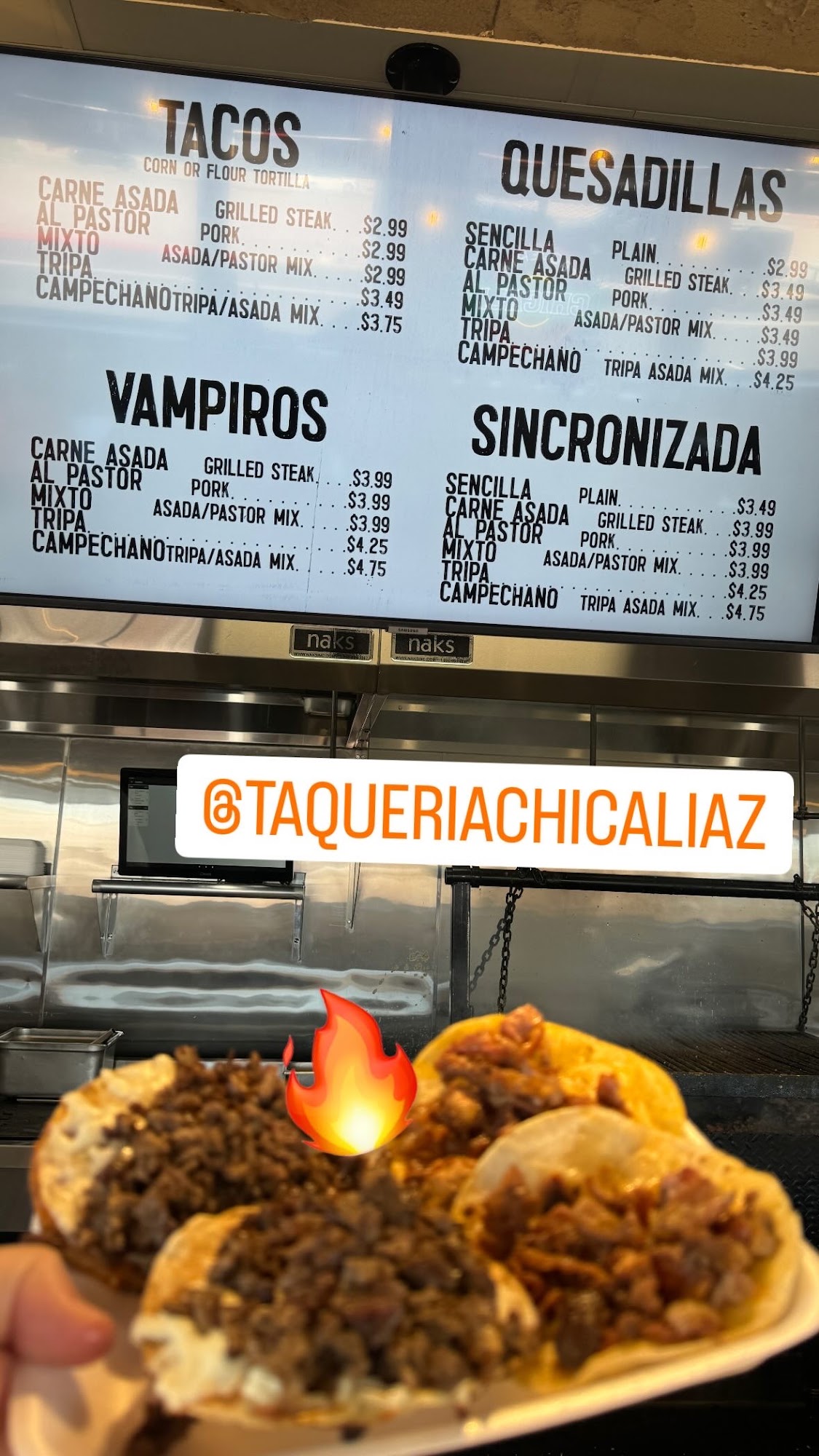 Taqueria Chicali Mexican Grill Menu