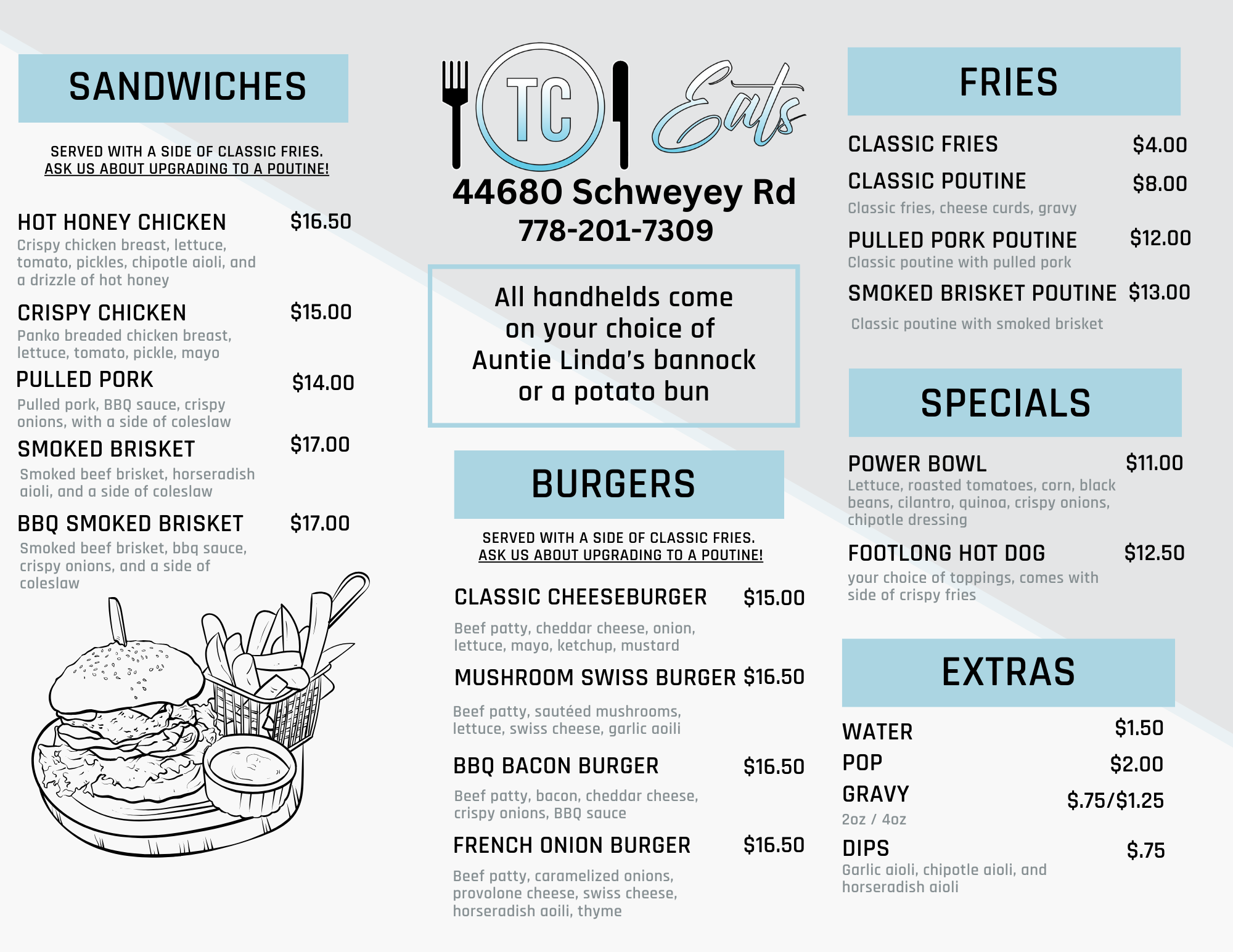 TC Eats Food Truck Menu