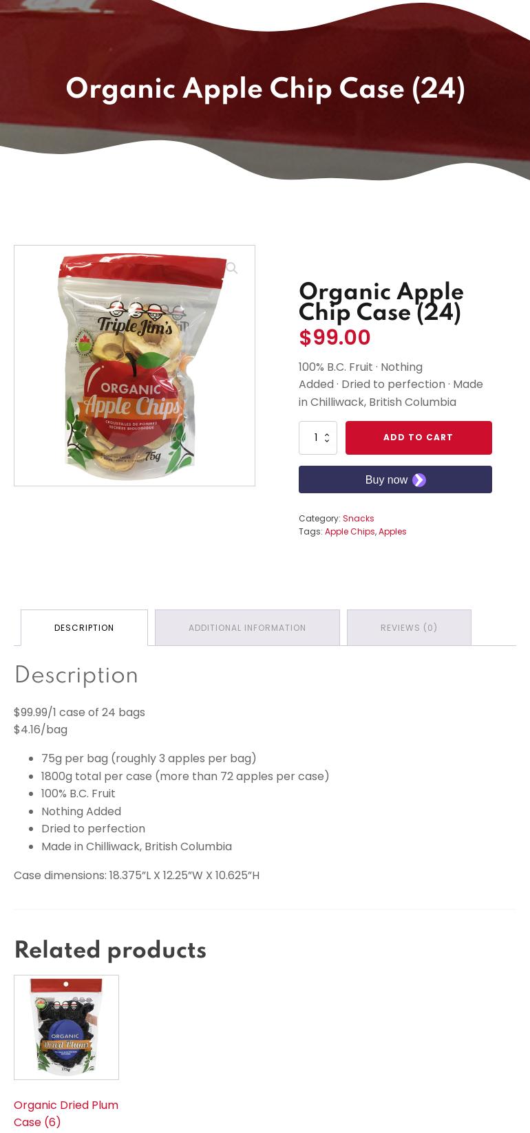 Triple Jim's Juices Menu