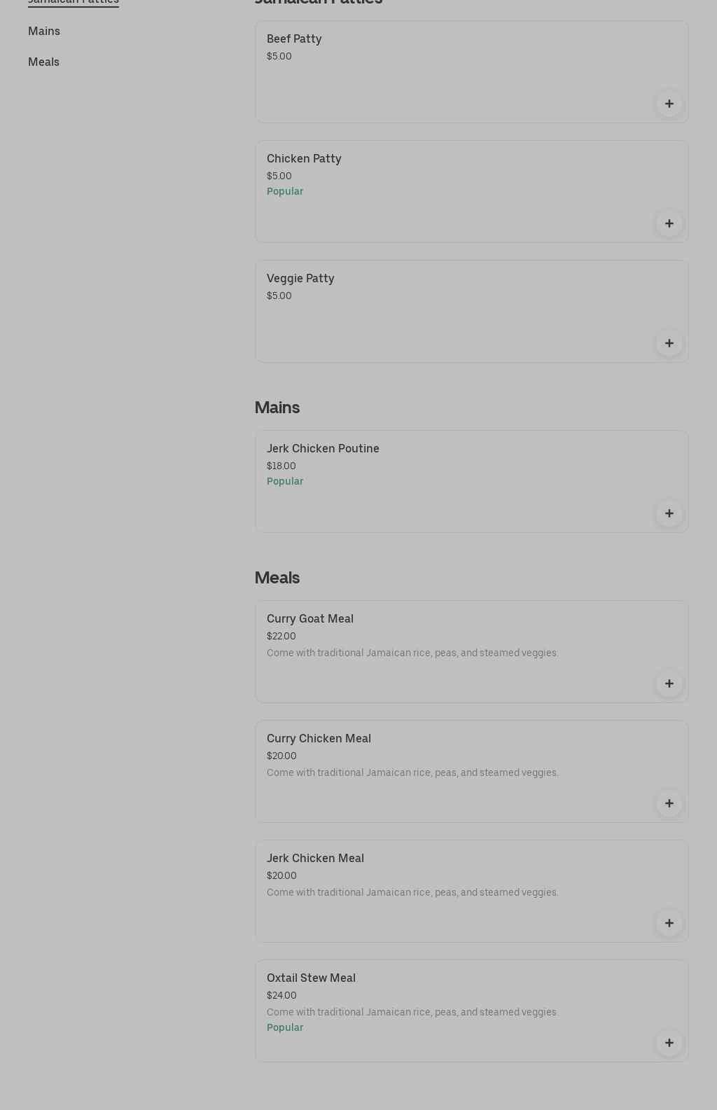 Mr. Marks Caribbean Food Products Menu