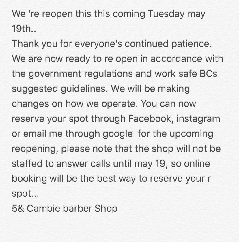 Five & Cambie Barber Shop