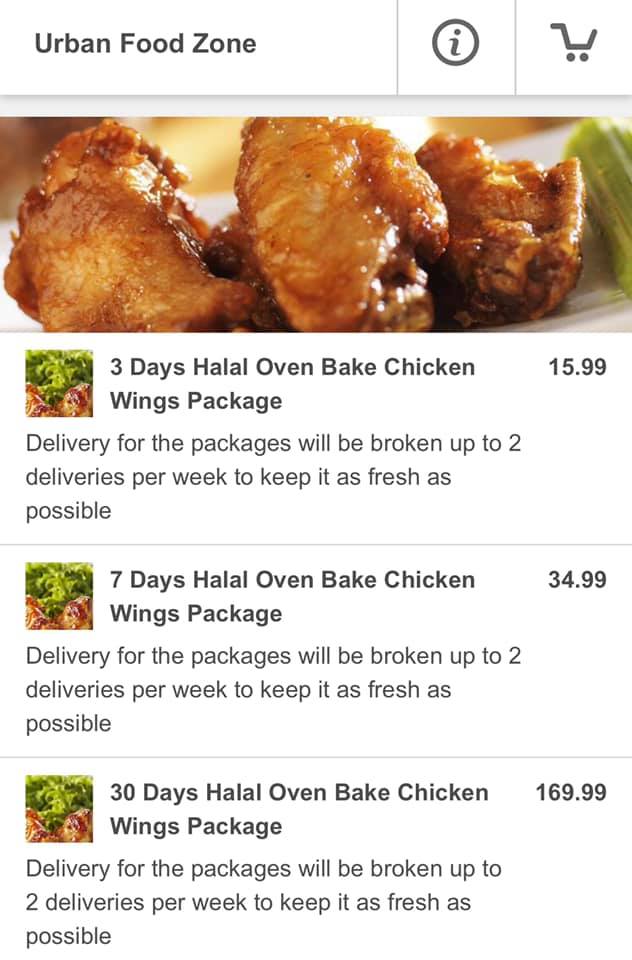 Urban Food Zone Menu