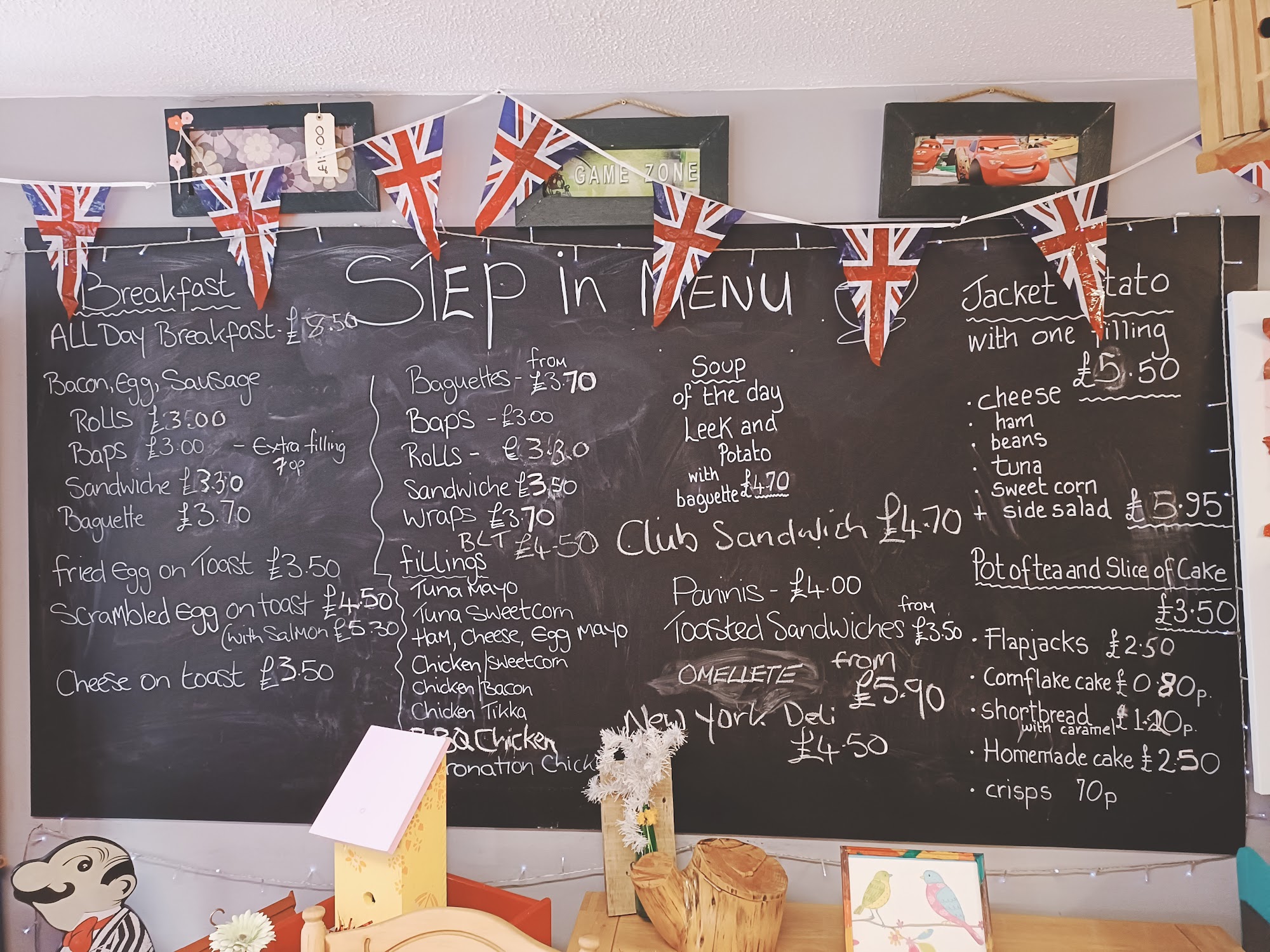 Step In Cafe Menu
