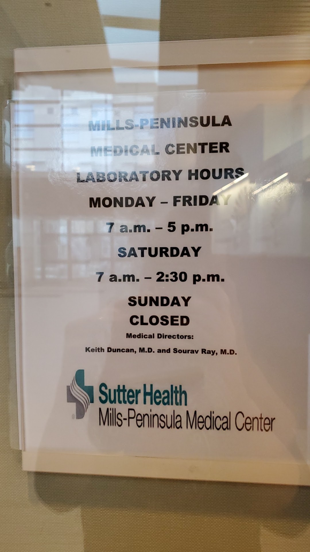 Peninsula Medical Center Lab Draw Station, Burlingame Campus