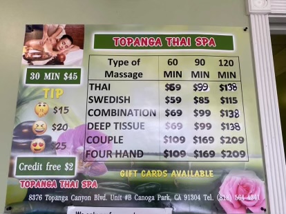 Topanga Thai Spa