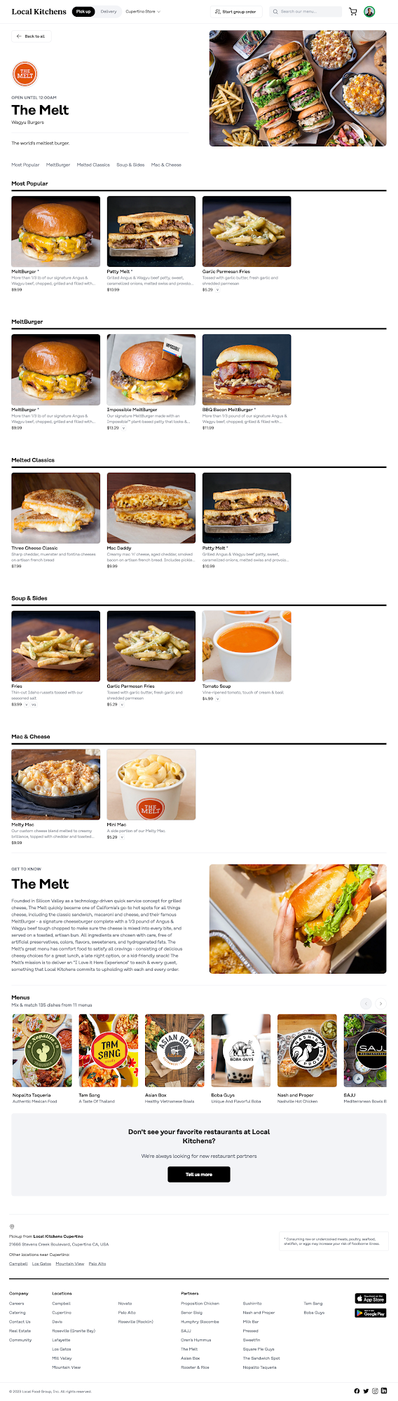The Melt Menu