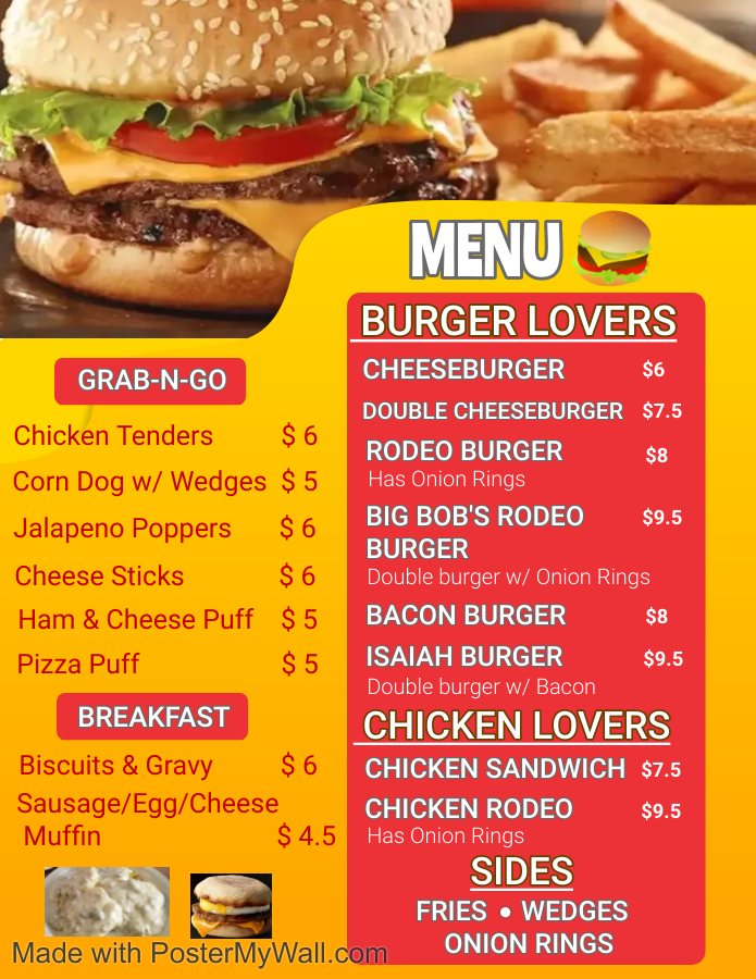 Black Butte Mini Mart & Deli Menu