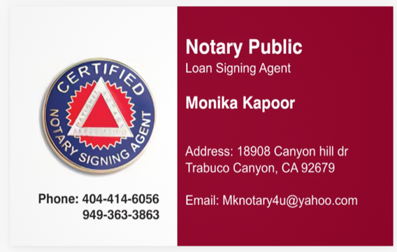 All Notary work