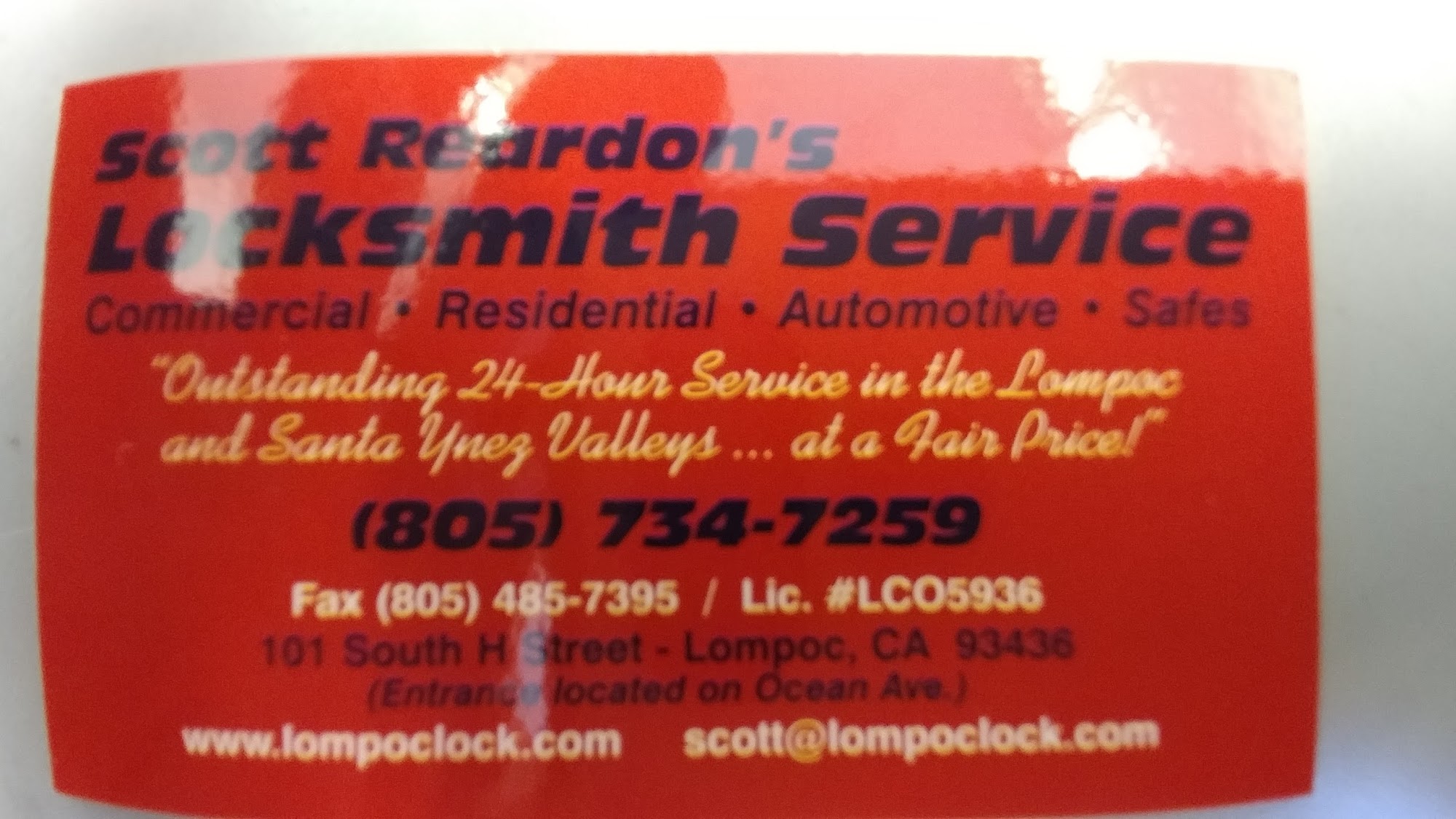 Scott Reardon's Locksmith Service