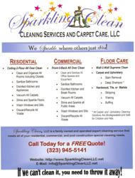 Sparkling Clean Cleaning Services and Carpet Care,LLC