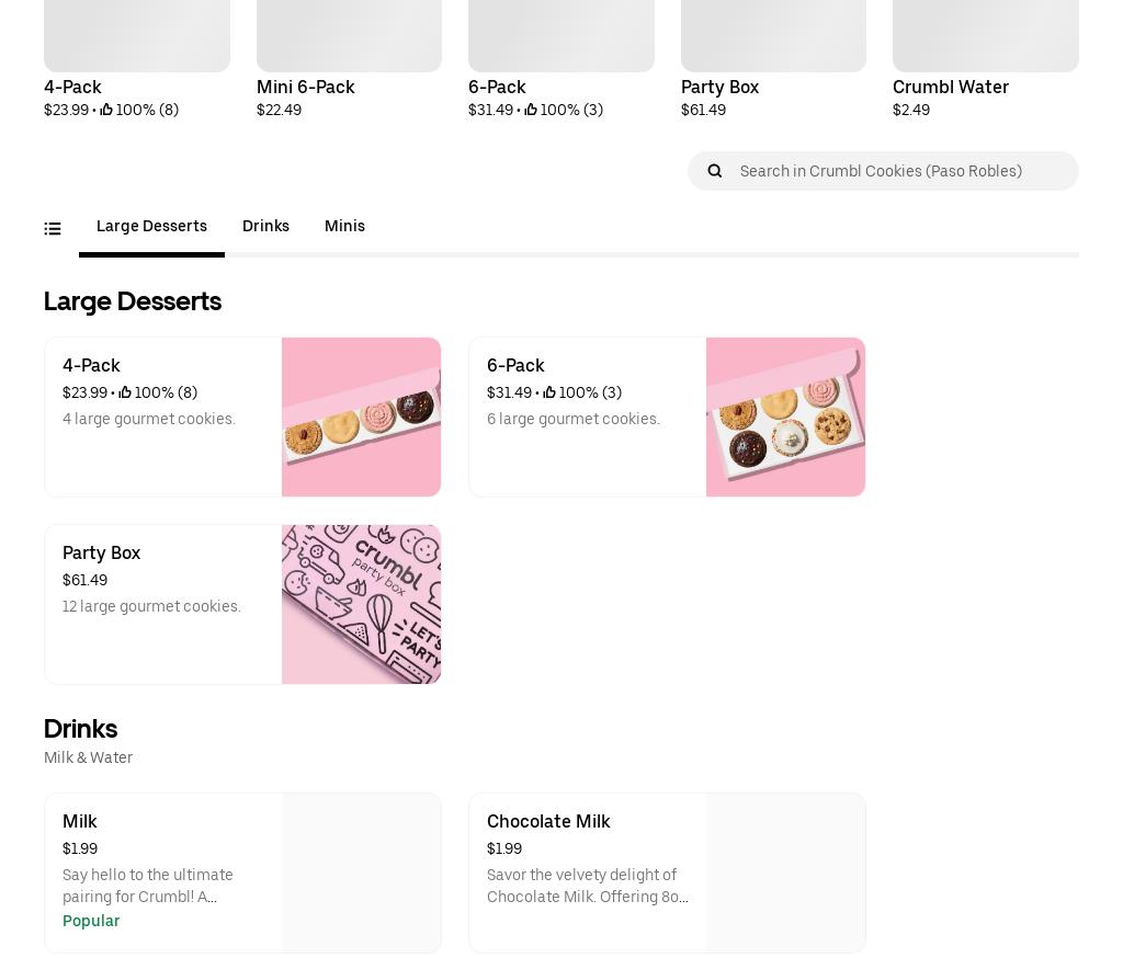 Crumbl - Paso Robles Menu