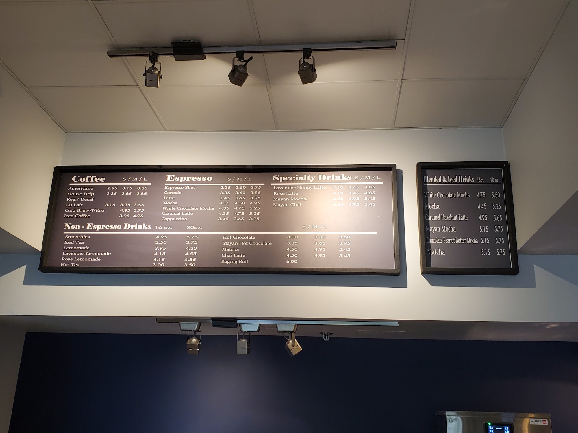 The Drip Lab Espresso & Tea Menu