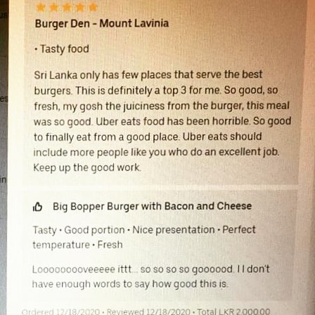 Burger Den Menu