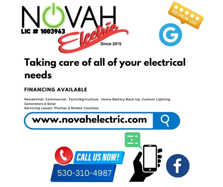 Novah Electric 1107 Main St, Susanville California 96130