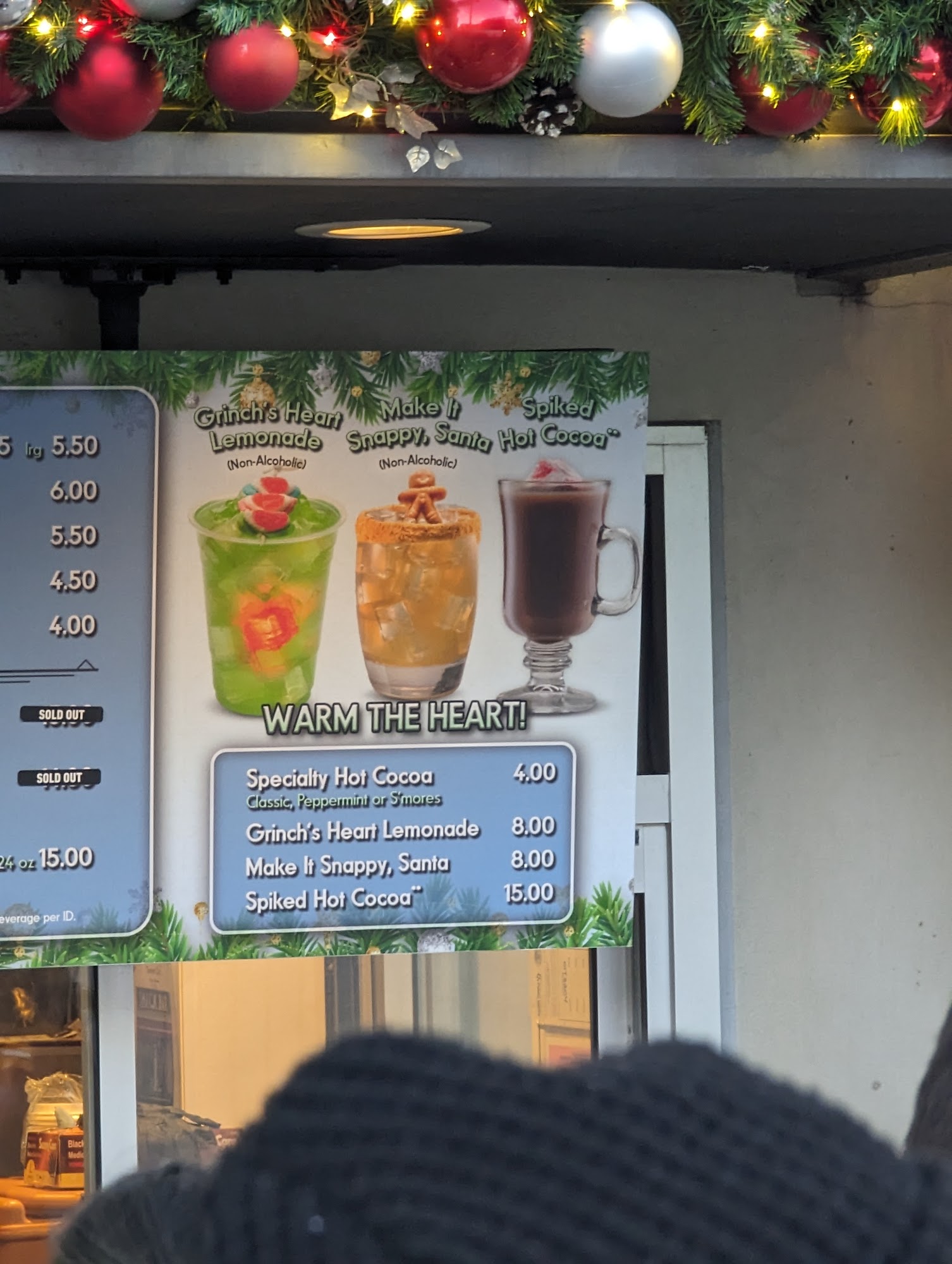 Snack Shop Menu