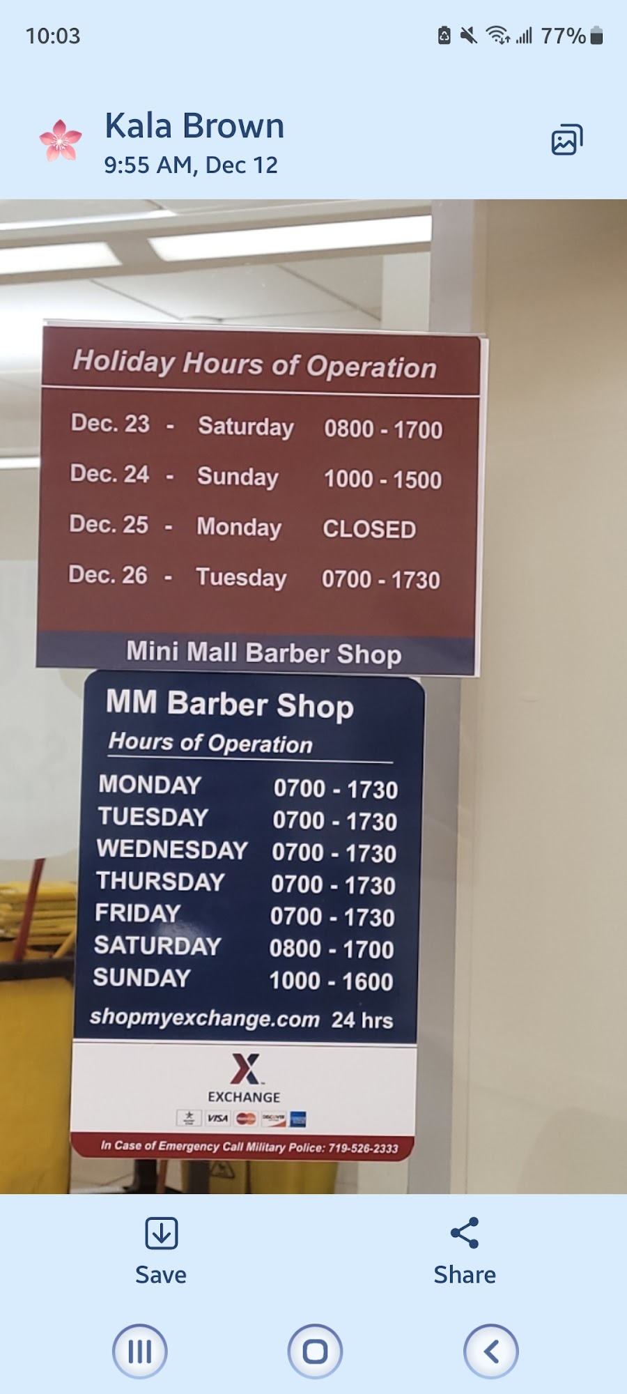 Mini Mall Barber Shop