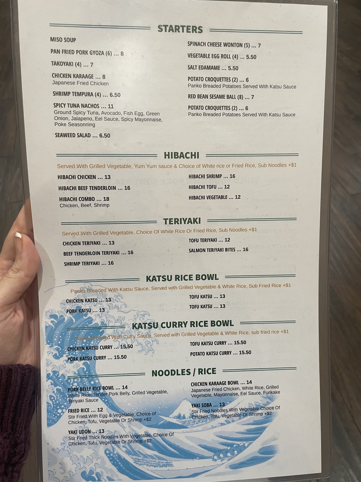 Tokyo Hibachi Express & Poke Menu