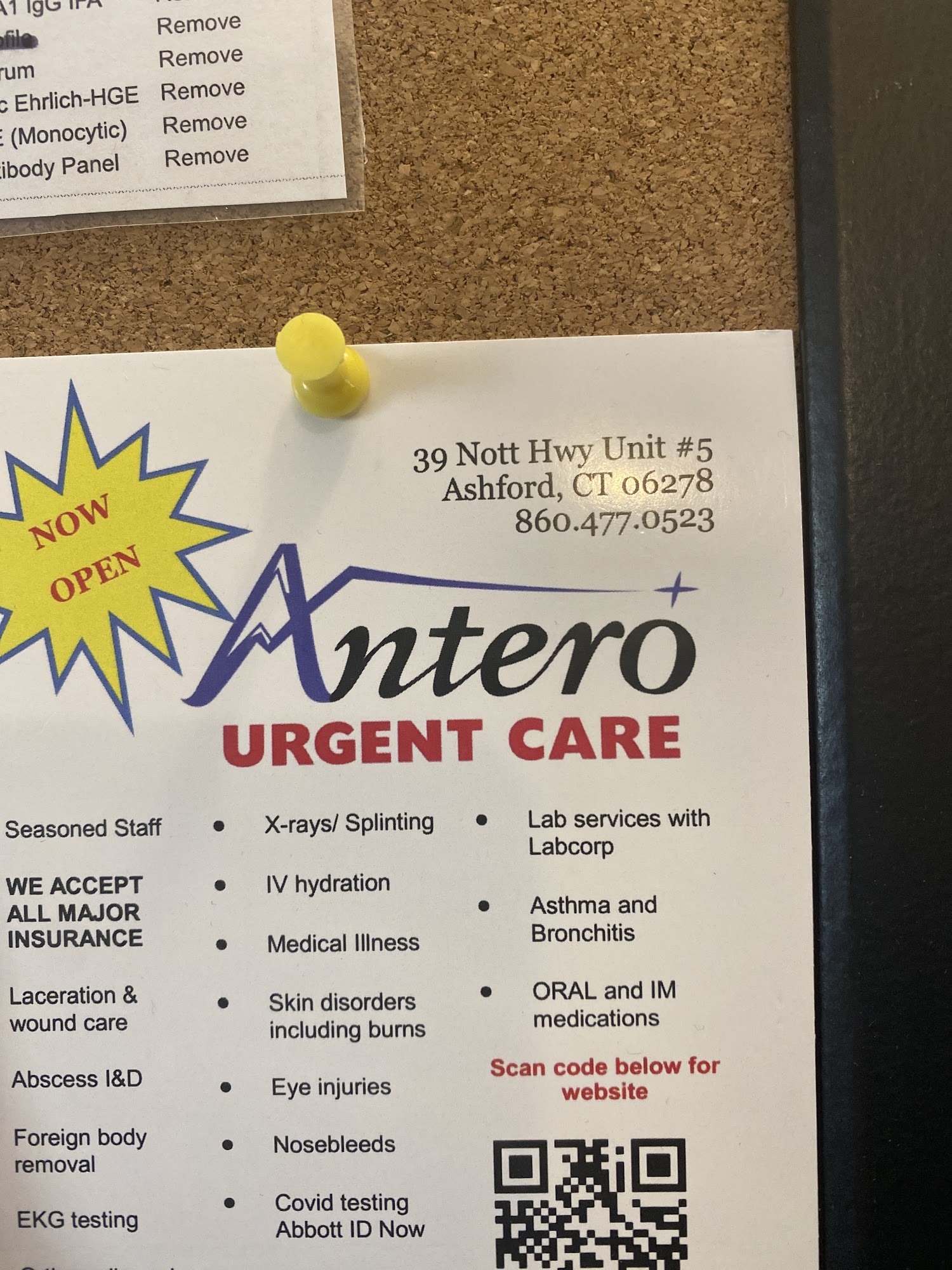 Antero Urgent Care 39 Nott Hwy Unit #5, Ashford Connecticut 06278