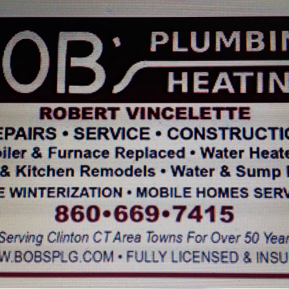 Bob's Plumbing & Heating 38 Fish Plain Rd, Clinton Connecticut 06413