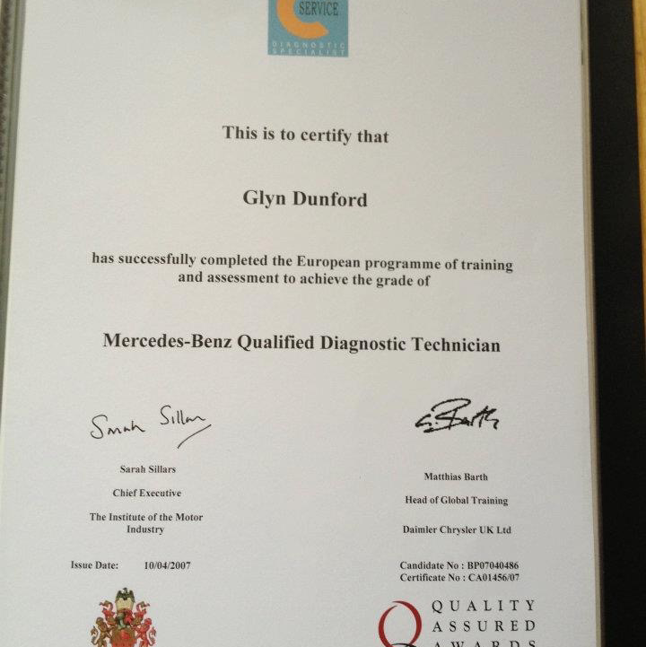 Glynn Dunford Mercedes Specialist Ulverston