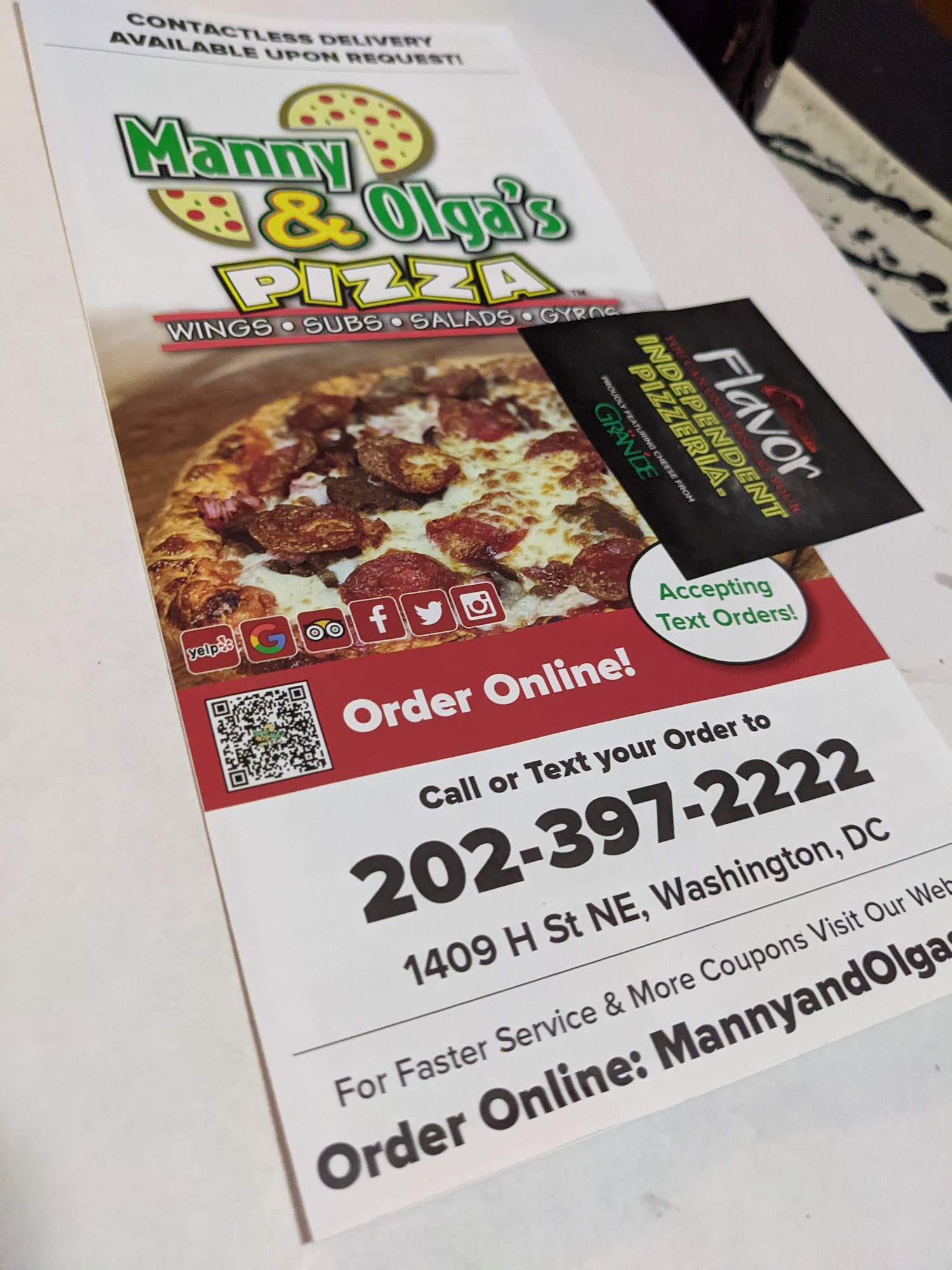 Katsouprinis Pizza (H St NE) Menu