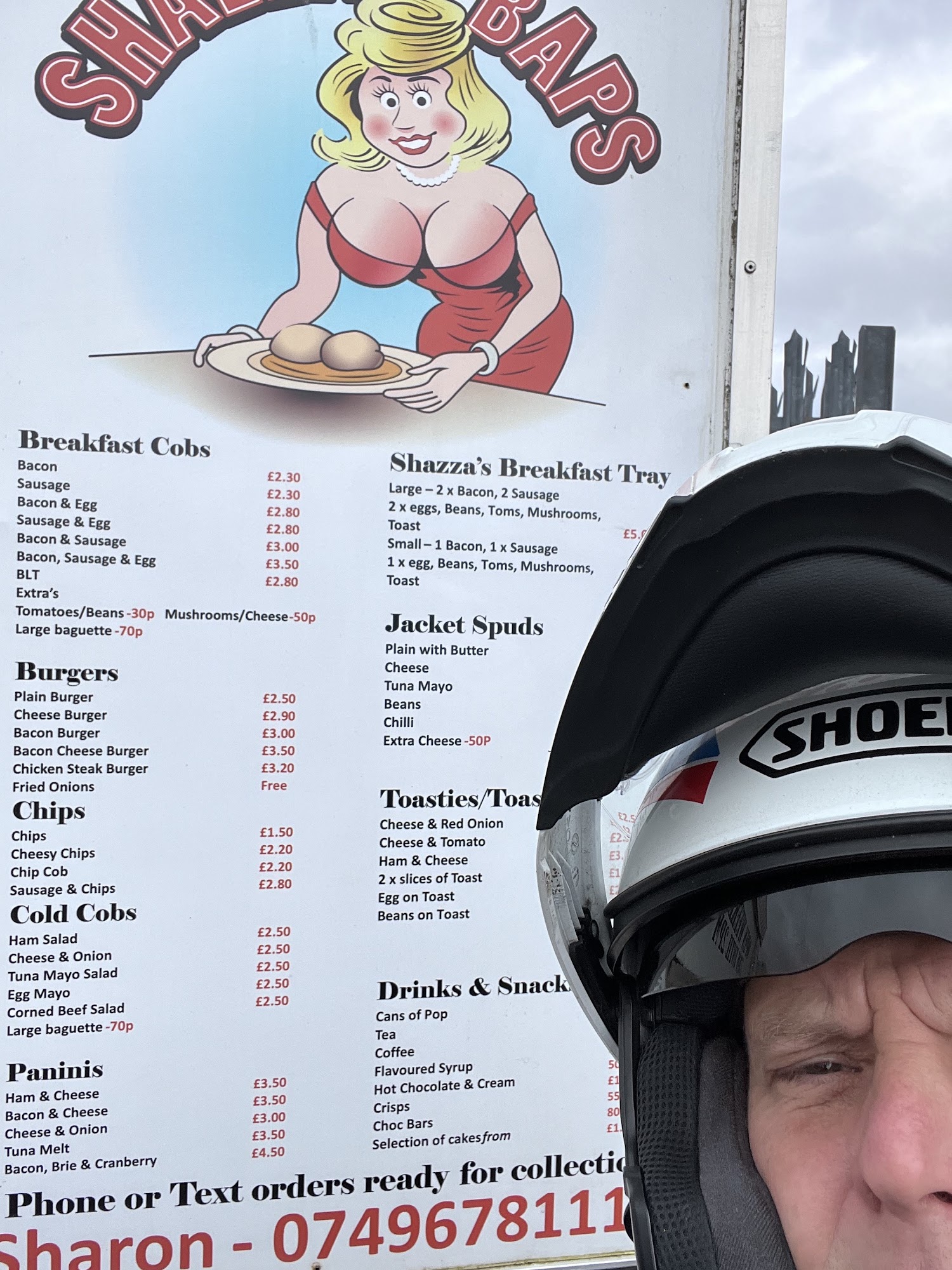 Shazza's Cafe & Takeaway Menu