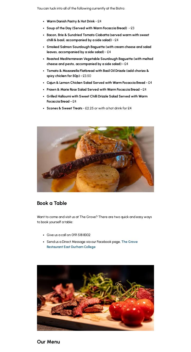 Scene1 Restaurant Menu