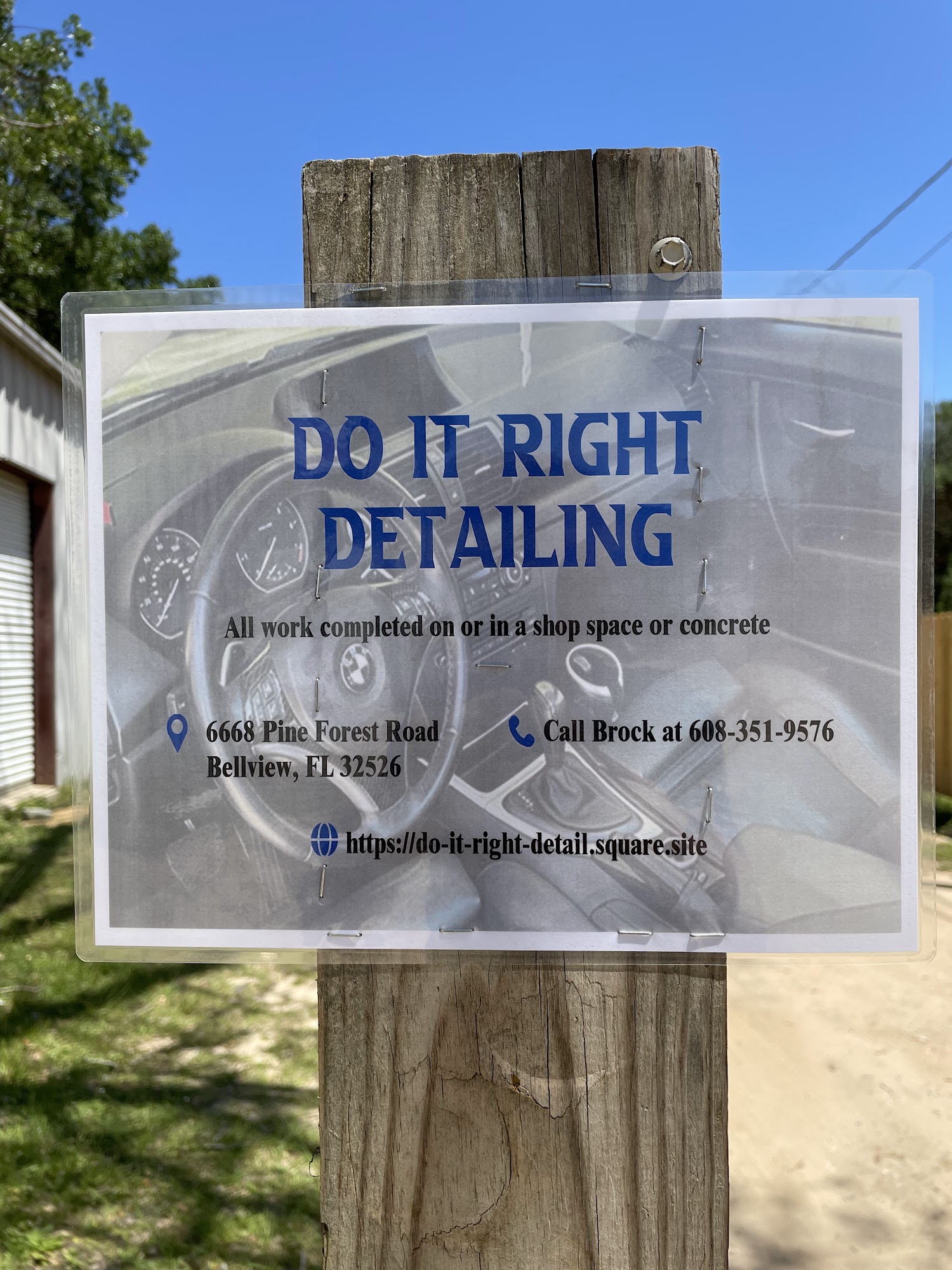 Do It Right Detailing Pine Forest Rd, Bellview Florida 32526