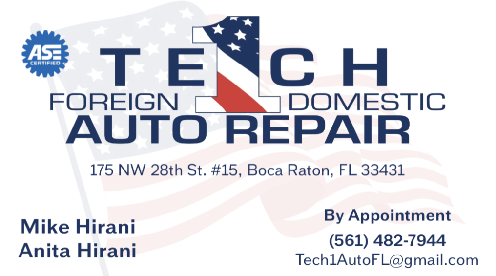 Tech 1 Auto Repair 175 NW 28th St #15, Boca Raton