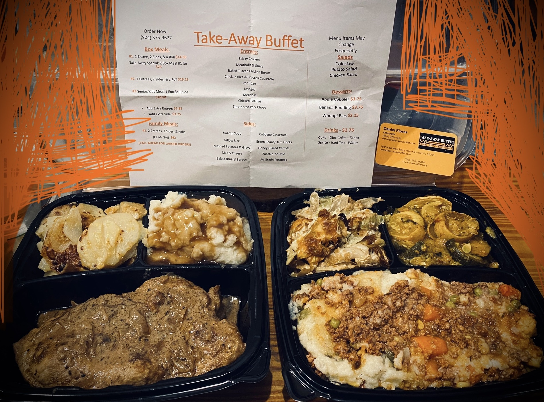 Take-Away Buffet Menu