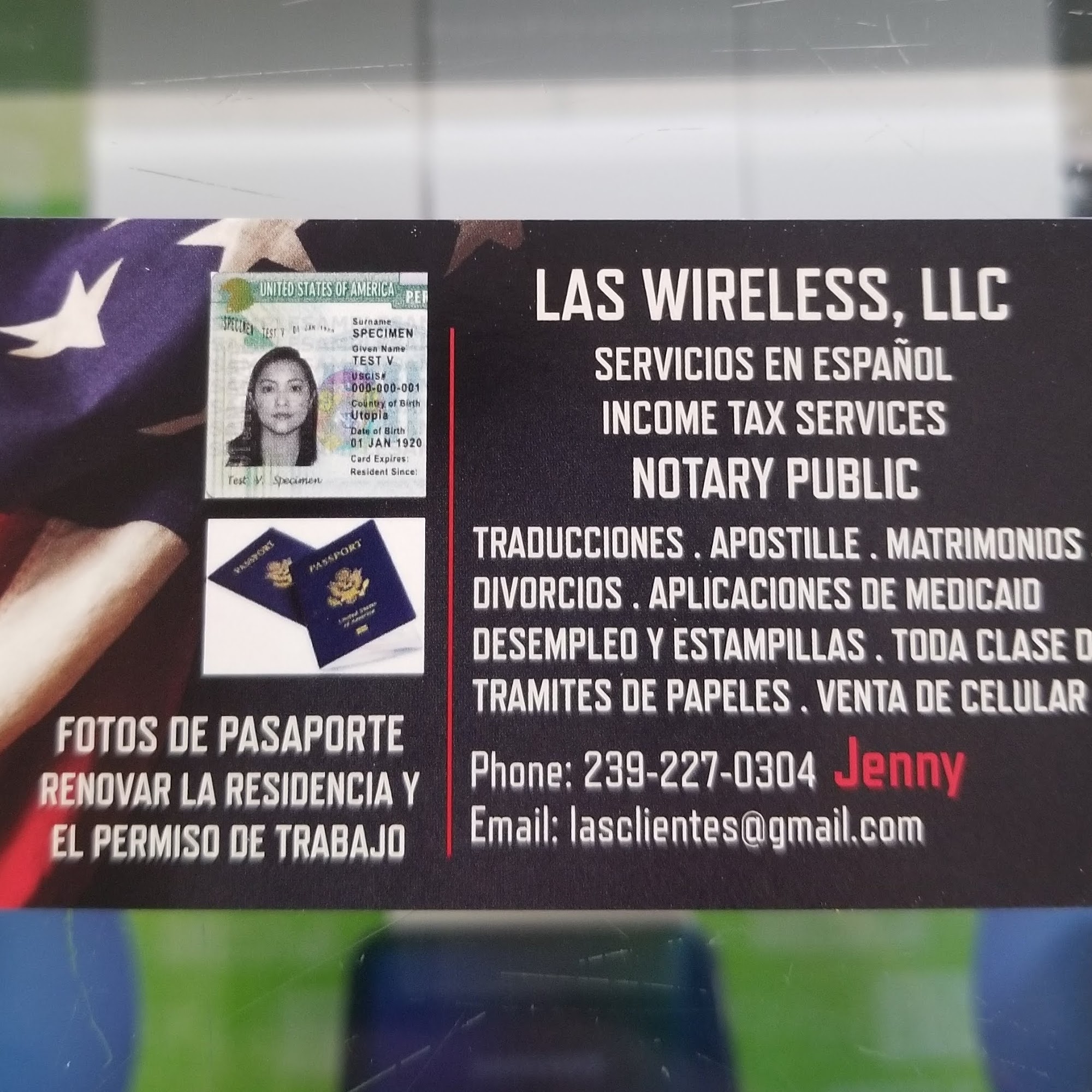 LAS WIRELESS, LLC - Immokalee Multi Service & Taxes 102 N 2nd St, Immokalee Florida 34142