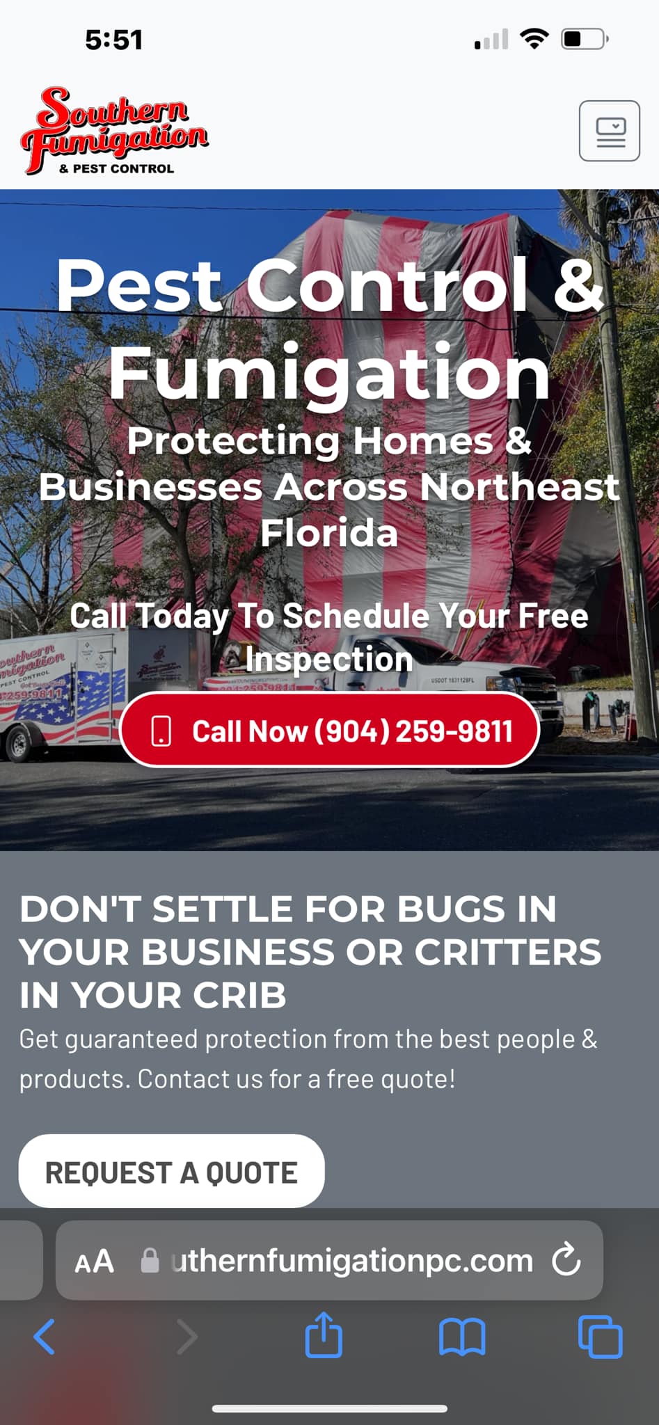 Southern Fumigation and Pest Control, Inc. 522 E Macclenny Ave, Macclenny Florida 32063