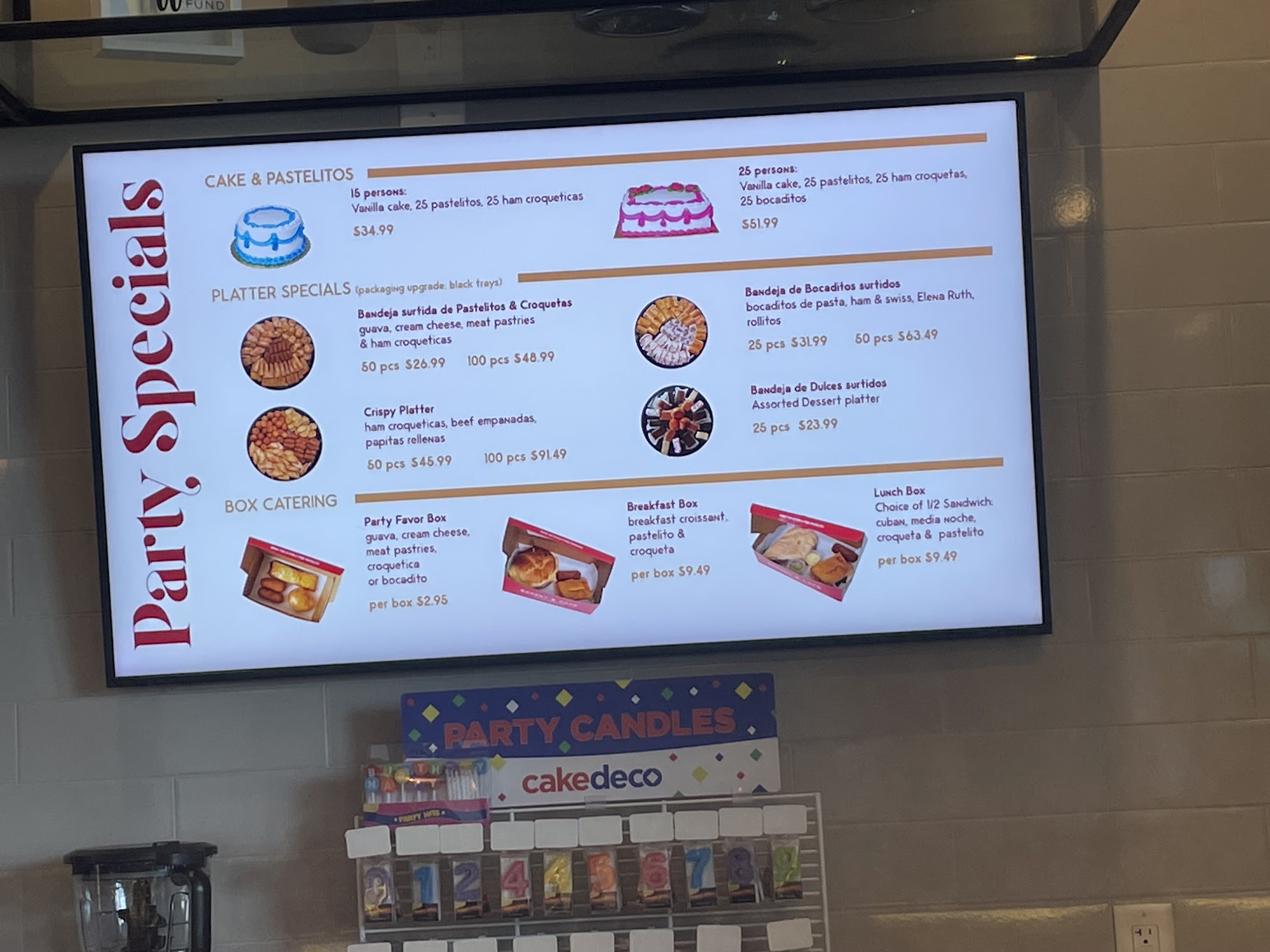 CAO Bakery & Cafe Menu