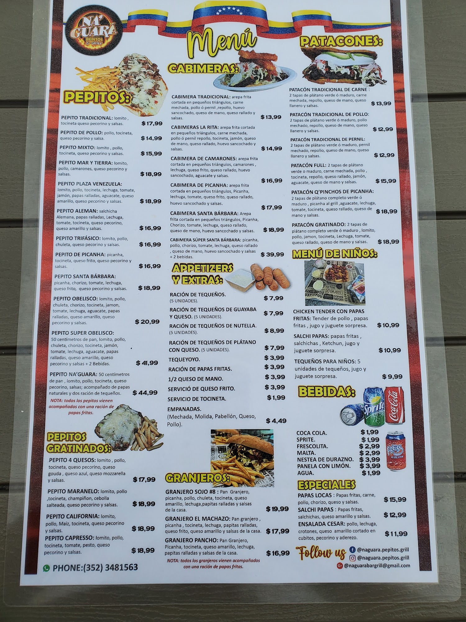 Naguara Pepitos & Grill, Tampa Menu, Reviews (113), Photos (13