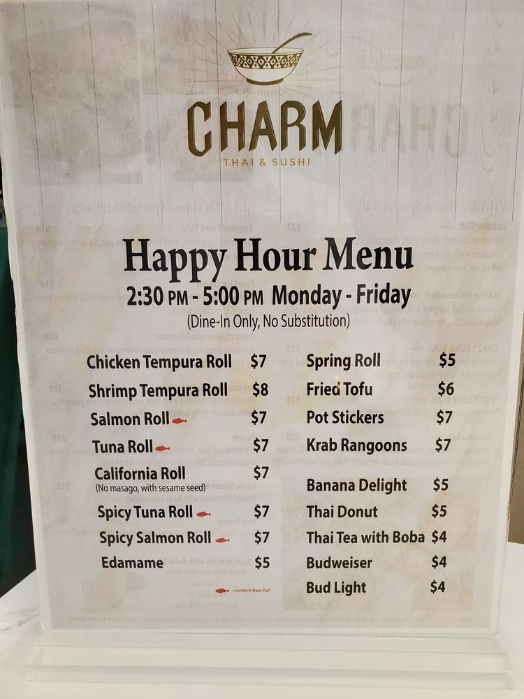 Charm Thai and Sushi, Windermere Menu, Reviews (131), Photos
