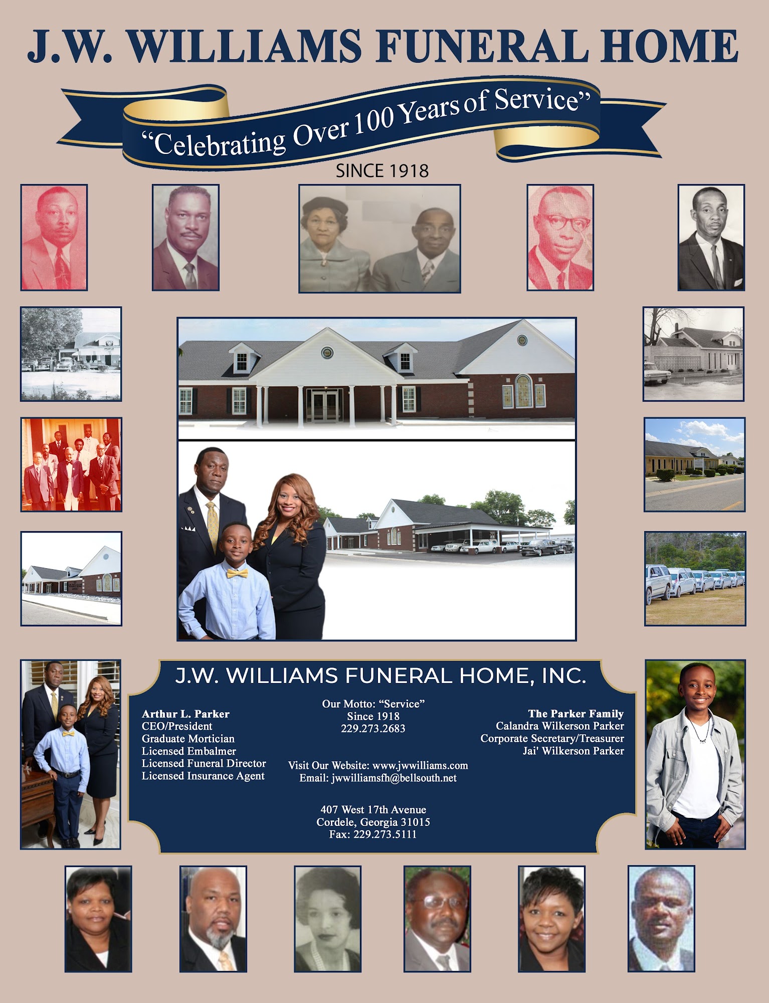 J W Williams Funeral Home: Parker Arthur L 407 17th Ave W, Cordele Georgia 31015