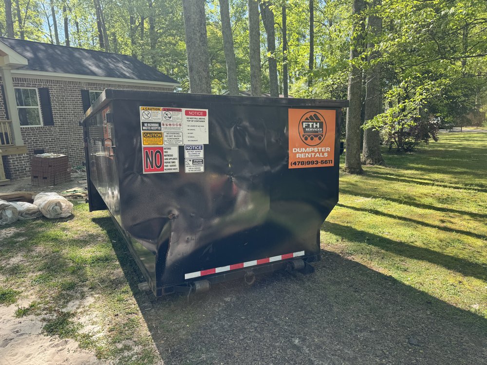 FTH Services LLC, Roll Off Dumpster Rentals and Junk Removal 722 Stokes Store Rd, Forsyth Georgia 31029